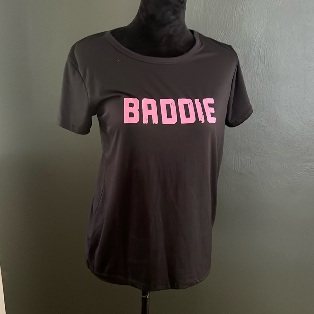 Black “BADDIE” shirt